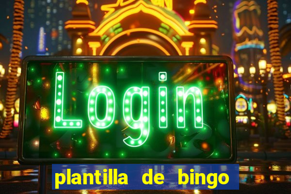 plantilla de bingo para editar