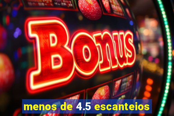 menos de 4.5 escanteios