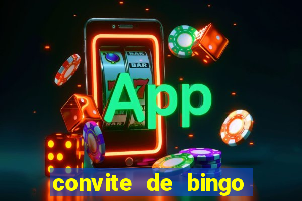 convite de bingo para editar