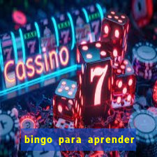 bingo para aprender a leer