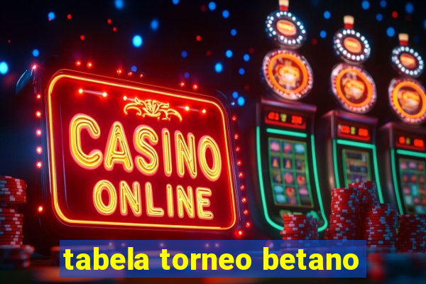 tabela torneo betano