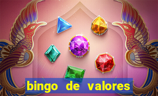 bingo de valores para imprimir