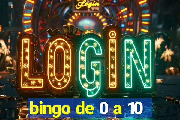 bingo de 0 a 10