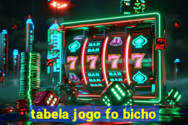 tabela jogo fo bicho