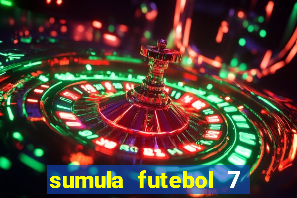 sumula futebol 7 society excel