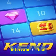 intervalo / final do jogo