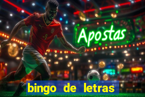 bingo de letras colorido para imprimir