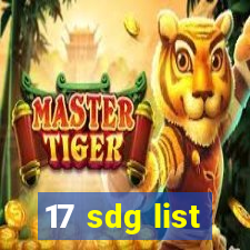 17 sdg list