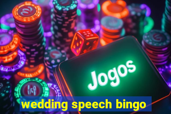 wedding speech bingo