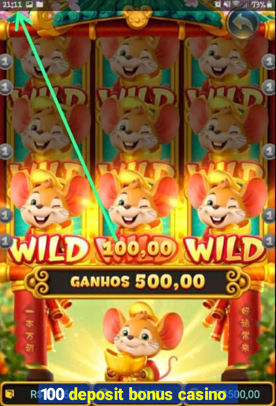 100 deposit bonus casino