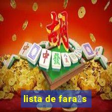 lista de fara贸s