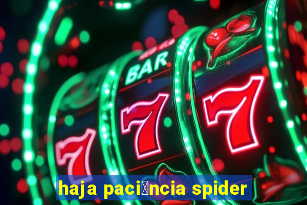 haja paci锚ncia spider