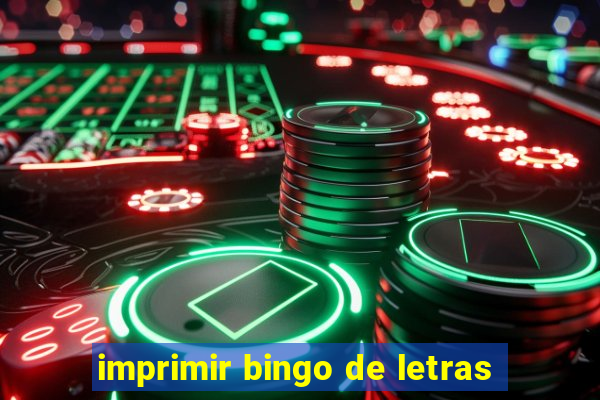 imprimir bingo de letras