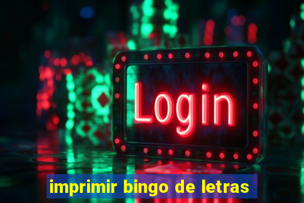 imprimir bingo de letras