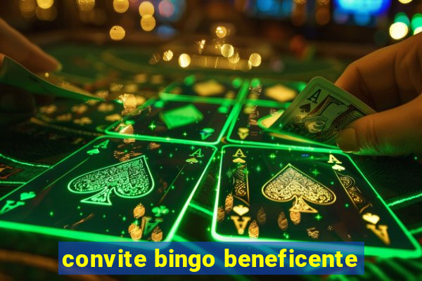 convite bingo beneficente