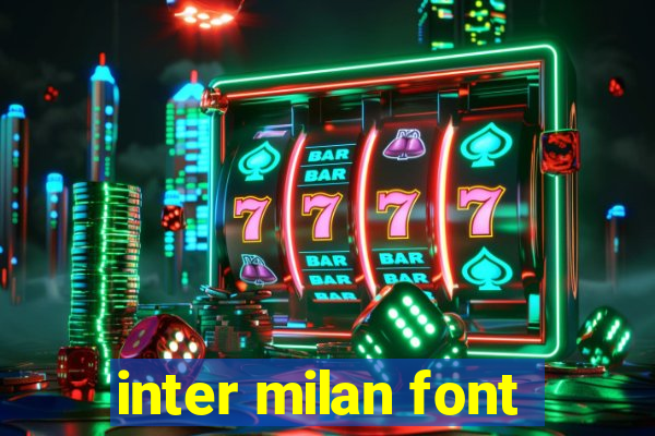 inter milan font