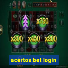 acertos bet login