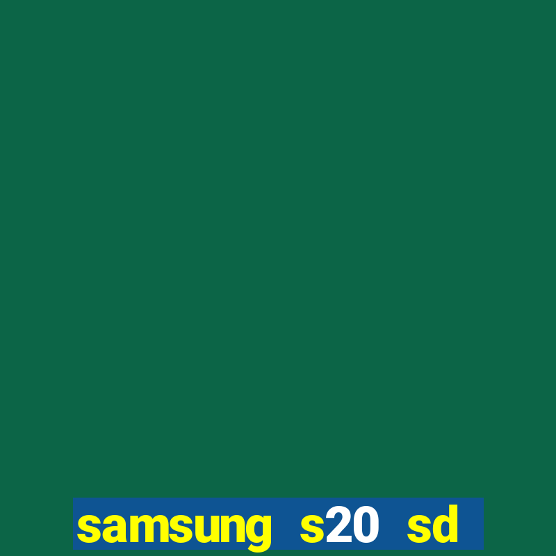 samsung s20 sd card slot