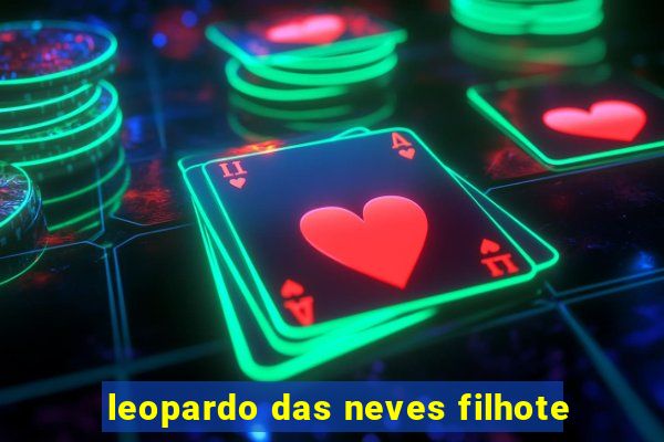 leopardo das neves filhote