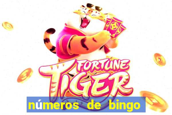 números de bingo de 1 a 75