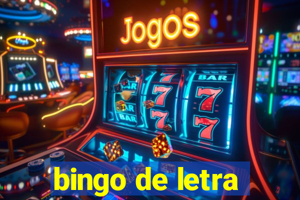 bingo de letra