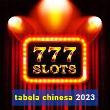 tabela chinesa 2023