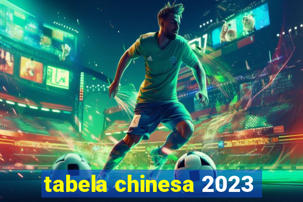 tabela chinesa 2023