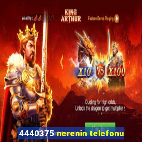 4440375 nerenin telefonu