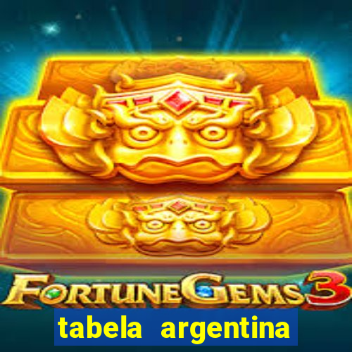 tabela argentina torneo betano