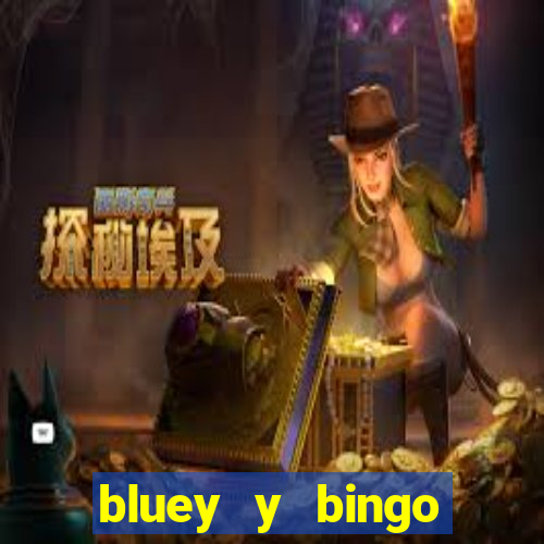 bluey y bingo bailando png