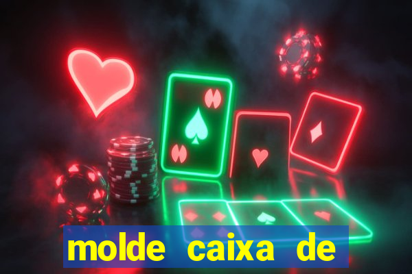 molde caixa de baralho png