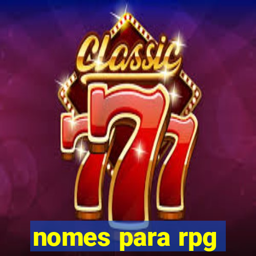 nomes para rpg