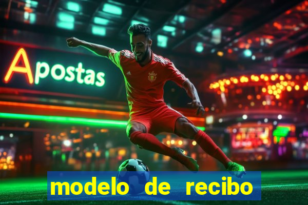 modelo de recibo de pagamento word