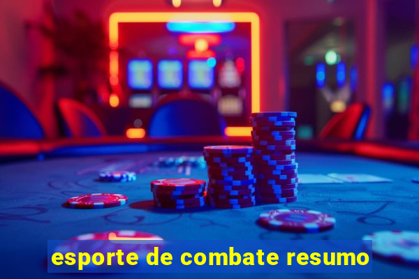 esporte de combate resumo