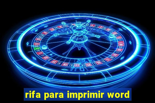 rifa para imprimir word