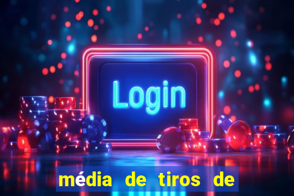 média de tiros de meta por jogo