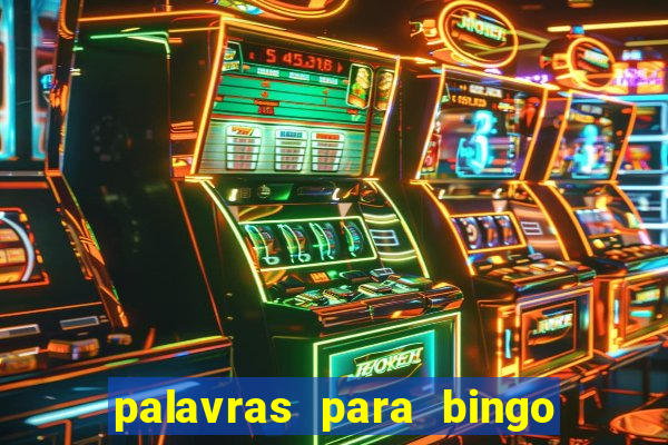 palavras para bingo cha de bebe