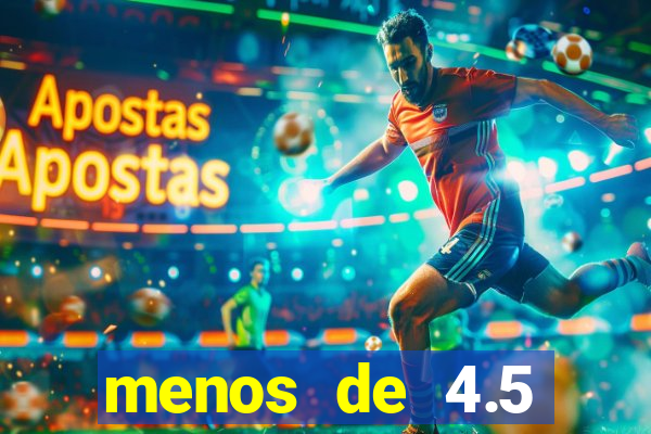 menos de 4.5 escanteios o que significa