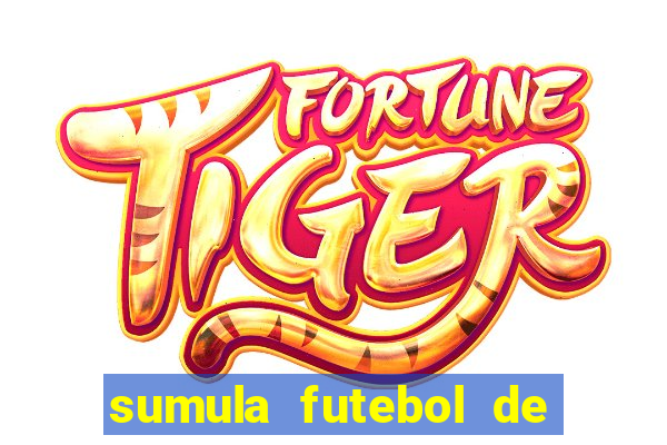 sumula futebol de campo word