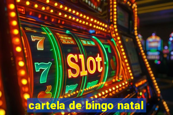 cartela de bingo natal