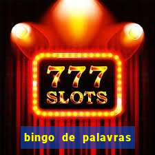 bingo de palavras 3 ano