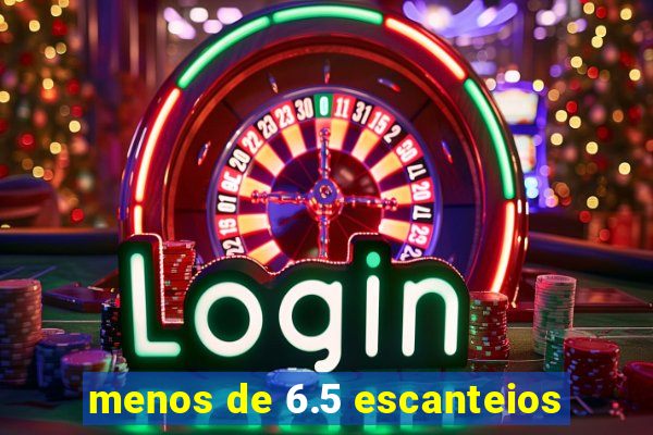 menos de 6.5 escanteios