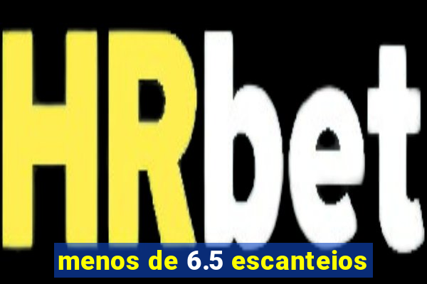 menos de 6.5 escanteios