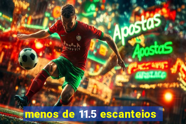 menos de 11.5 escanteios