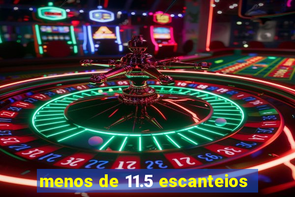 menos de 11.5 escanteios