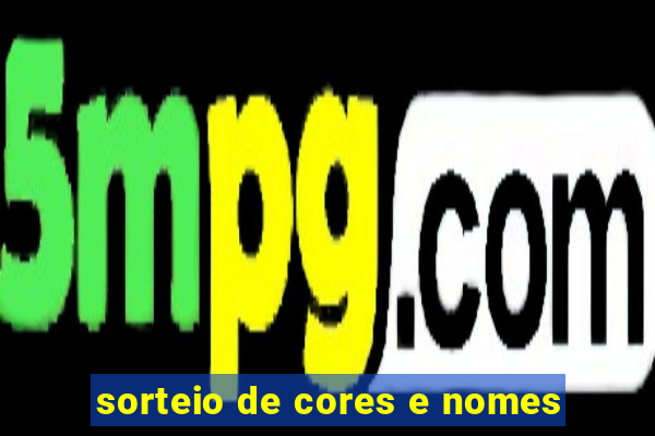sorteio de cores e nomes