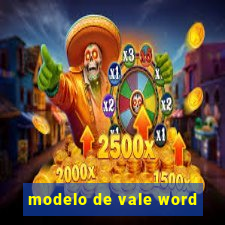 modelo de vale word