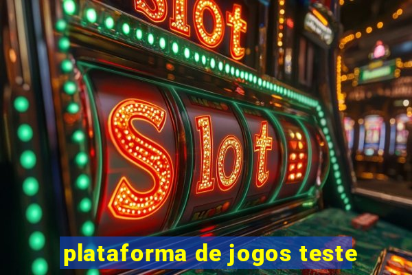 plataforma de jogos teste