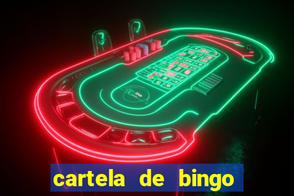 cartela de bingo cha de panela