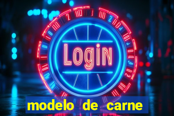 modelo de carne para pagamento